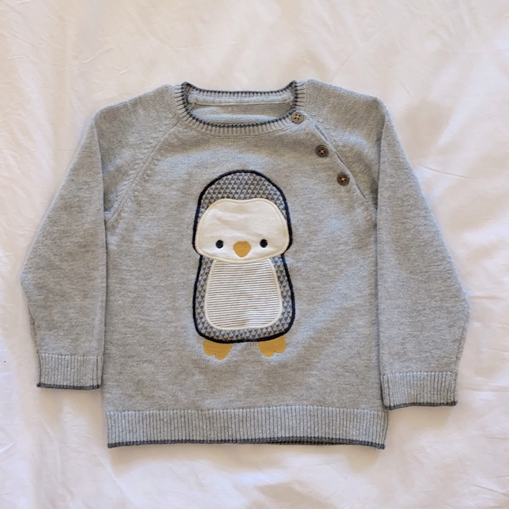 Boutique Penguin sweater (12-18 mos)